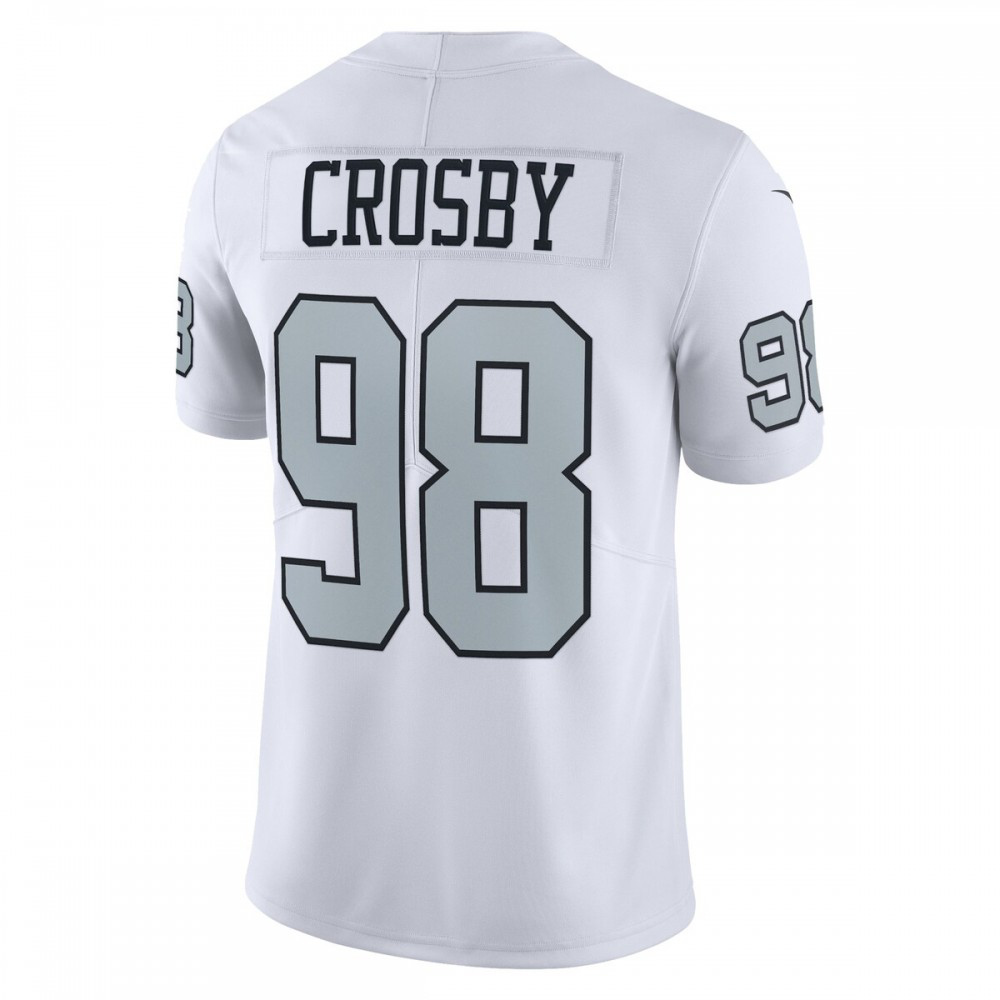 Maxx Crosby Las Vegas Raiders Nike Alternate Vapor Limited Jersey - White-GridironStore
